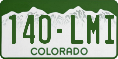 CO license plate 140LMI