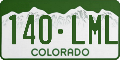 CO license plate 140LML