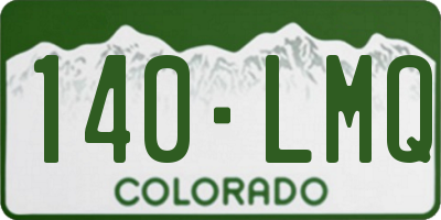CO license plate 140LMQ