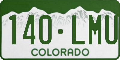 CO license plate 140LMU