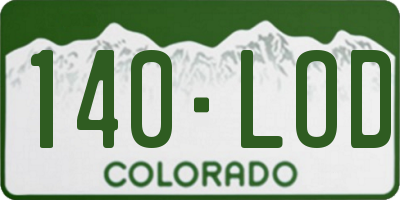 CO license plate 140LOD