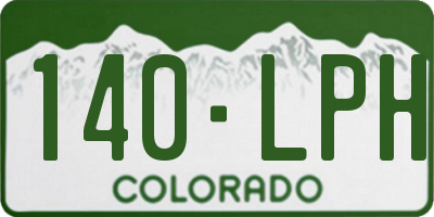 CO license plate 140LPH