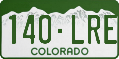 CO license plate 140LRE