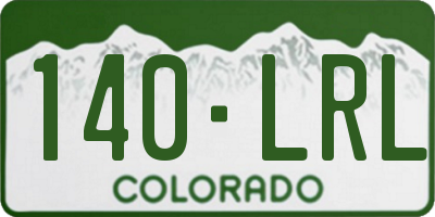 CO license plate 140LRL