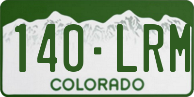 CO license plate 140LRM