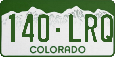 CO license plate 140LRQ