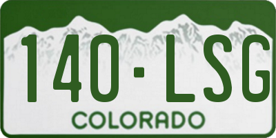 CO license plate 140LSG