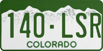 CO license plate 140LSR