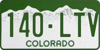 CO license plate 140LTV