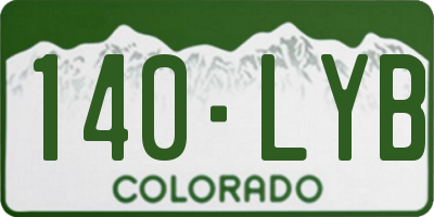 CO license plate 140LYB