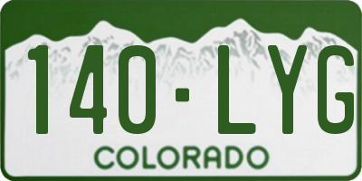 CO license plate 140LYG