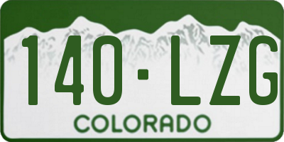 CO license plate 140LZG