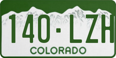 CO license plate 140LZH