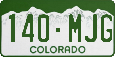 CO license plate 140MJG