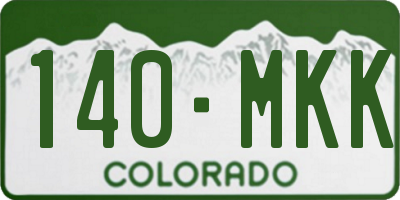 CO license plate 140MKK