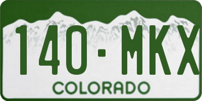 CO license plate 140MKX