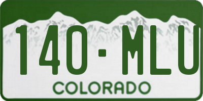 CO license plate 140MLU