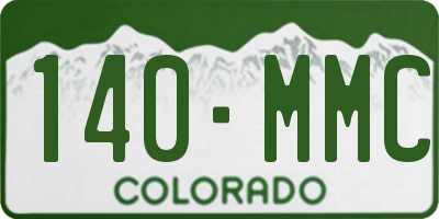 CO license plate 140MMC
