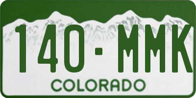 CO license plate 140MMK
