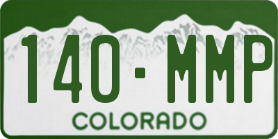 CO license plate 140MMP