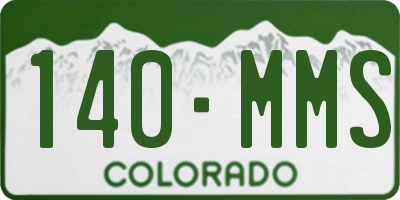 CO license plate 140MMS