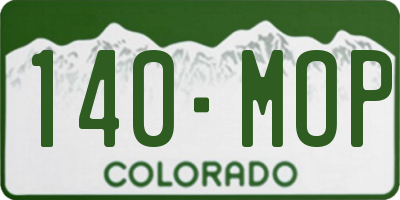 CO license plate 140MOP