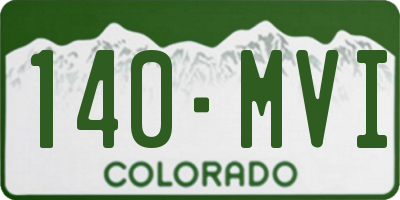 CO license plate 140MVI