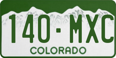CO license plate 140MXC