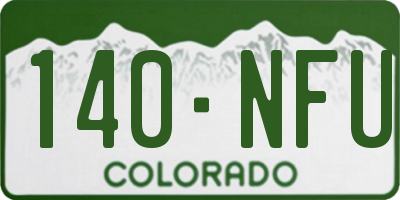 CO license plate 140NFU