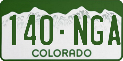 CO license plate 140NGA