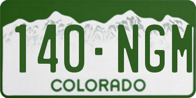 CO license plate 140NGM
