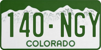 CO license plate 140NGY