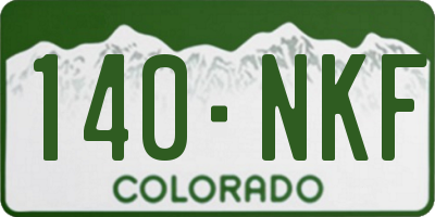 CO license plate 140NKF