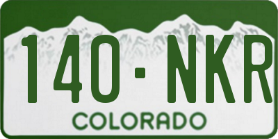 CO license plate 140NKR