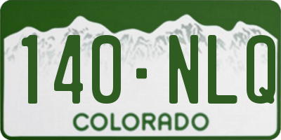 CO license plate 140NLQ