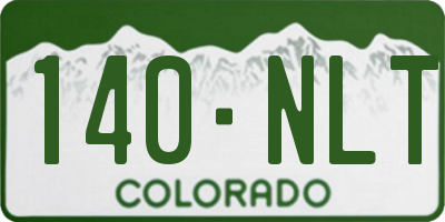 CO license plate 140NLT