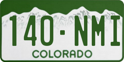 CO license plate 140NMI