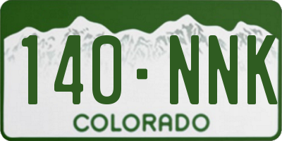 CO license plate 140NNK