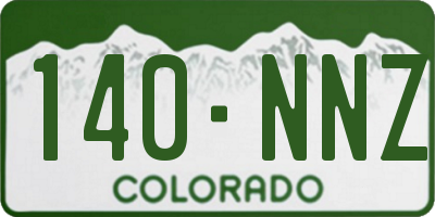 CO license plate 140NNZ