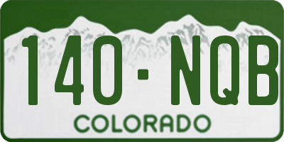 CO license plate 140NQB