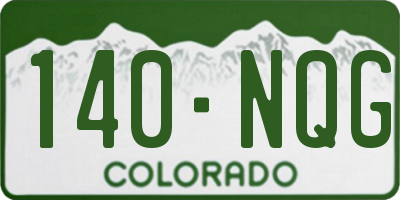 CO license plate 140NQG