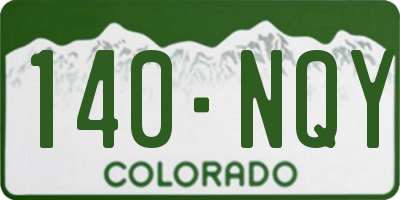 CO license plate 140NQY