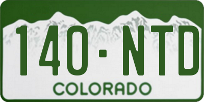 CO license plate 140NTD
