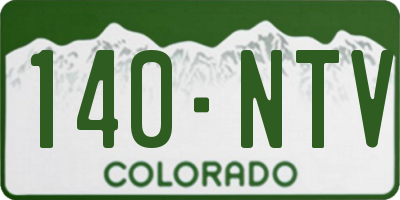 CO license plate 140NTV