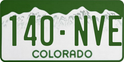 CO license plate 140NVE