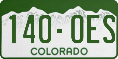 CO license plate 140OES