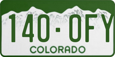 CO license plate 140OFY