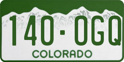 CO license plate 140OGQ