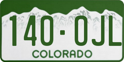 CO license plate 140OJL