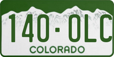 CO license plate 140OLC
